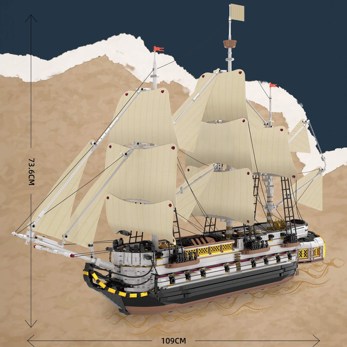 Imperial Era Warship | 3554pcs