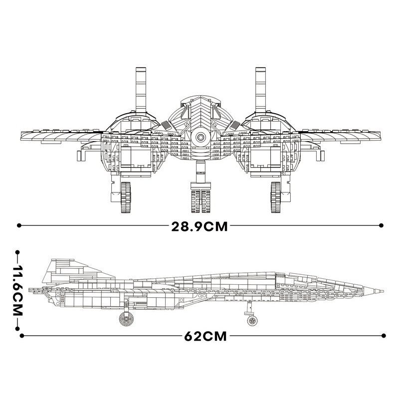 SR-72 Reconnaissance Aircraft | 2070pcs