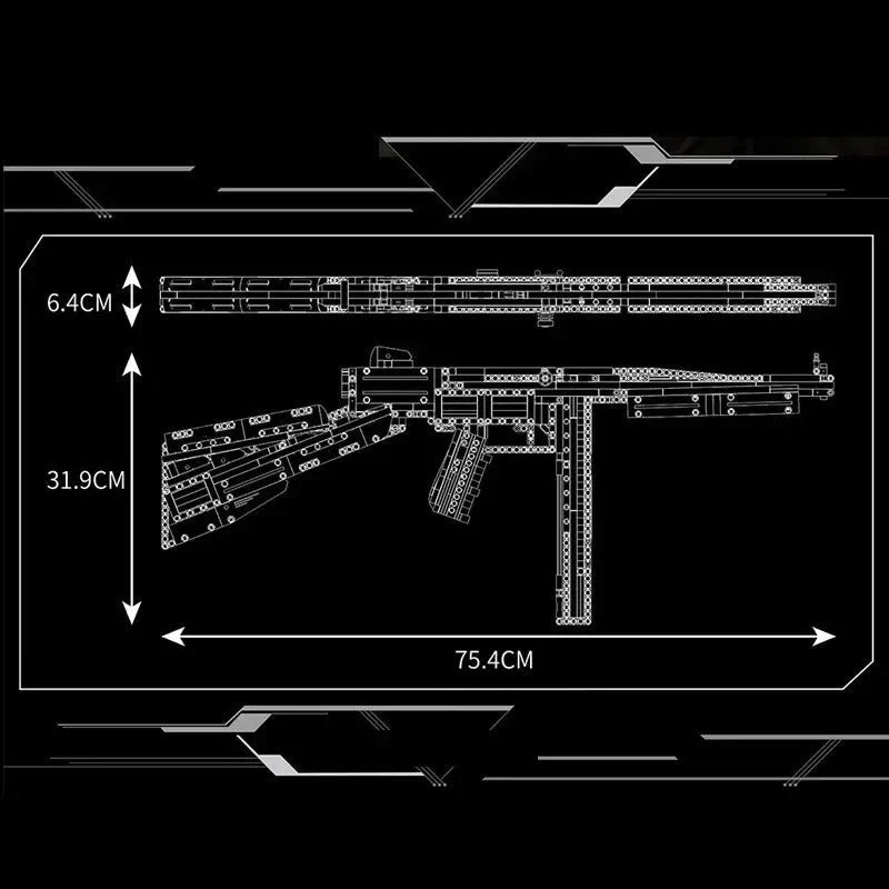 Military Thompson Sub Machine | 1208pcs