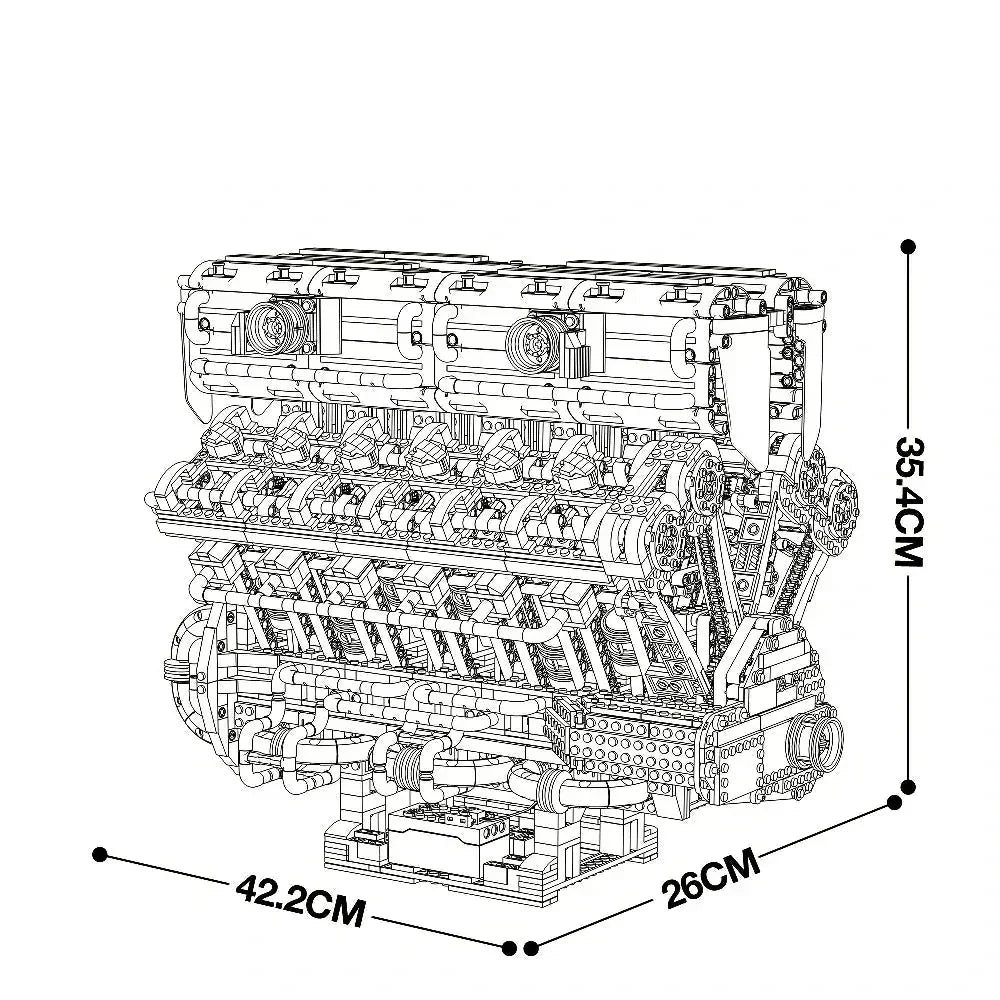 Naturally Aspired V12 Engine | 4719pcs