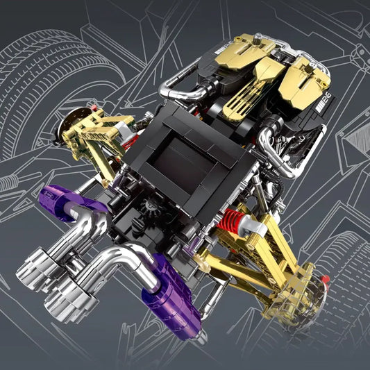 Twin-Turbo V12 Hypercar Powertrain | 1602pcs