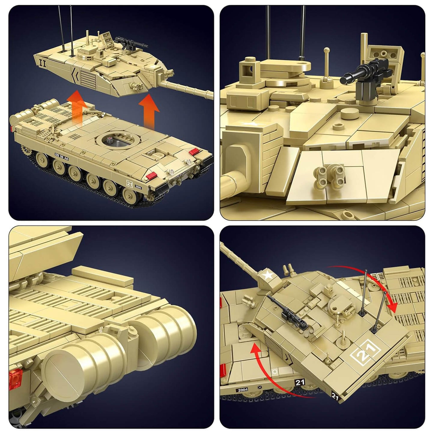 Challenger 2 Battle Tank RC | 1126pcs