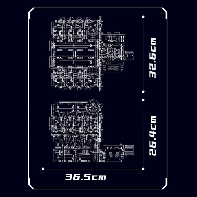 Italian F488 V8 Engine | 2717pcs