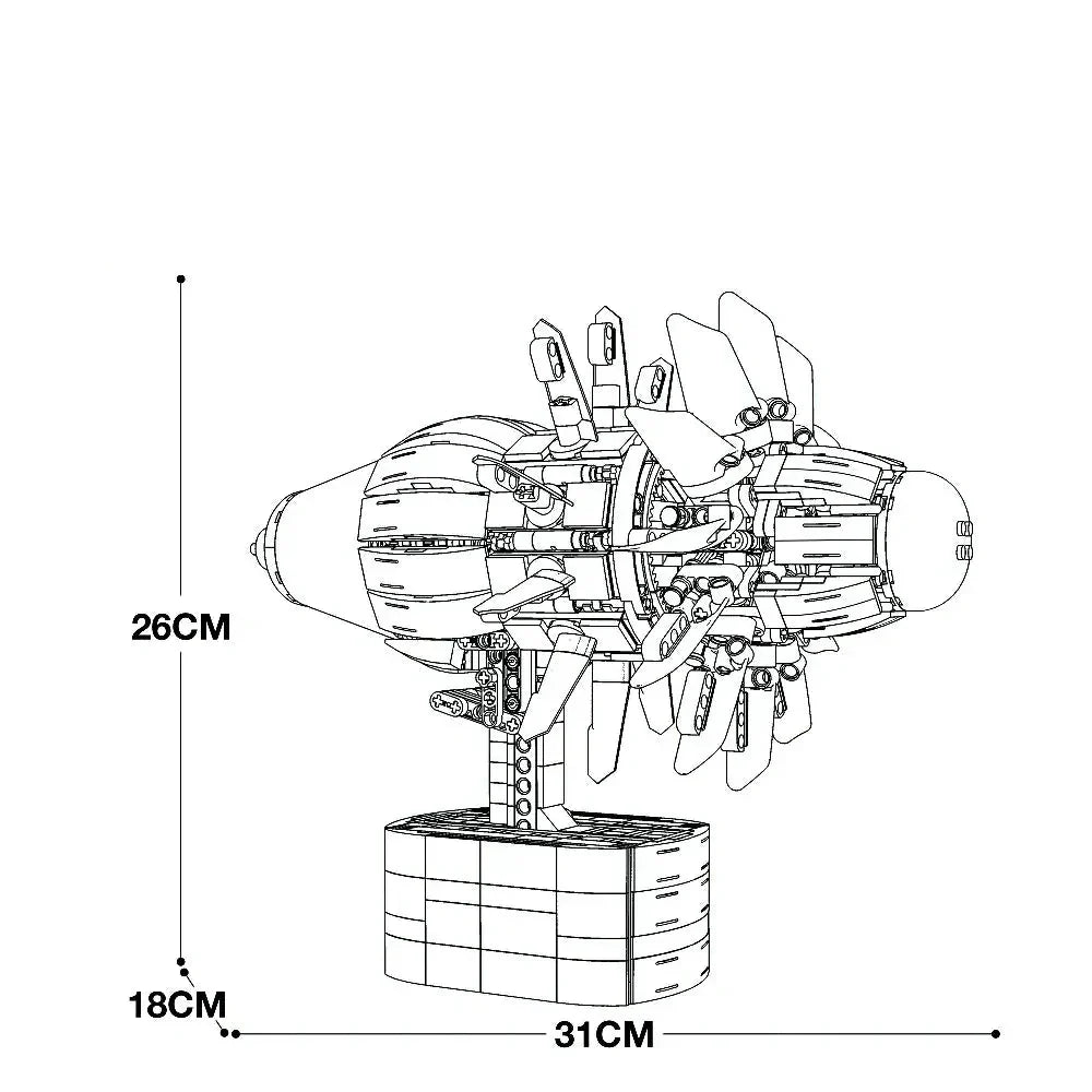 High-Bypass Turbofan Engine | 1351pcs