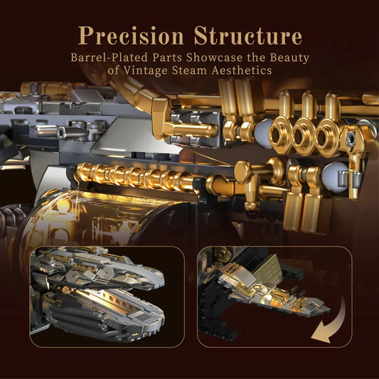 The Vintage Steam Whale Ship | 1979pcs