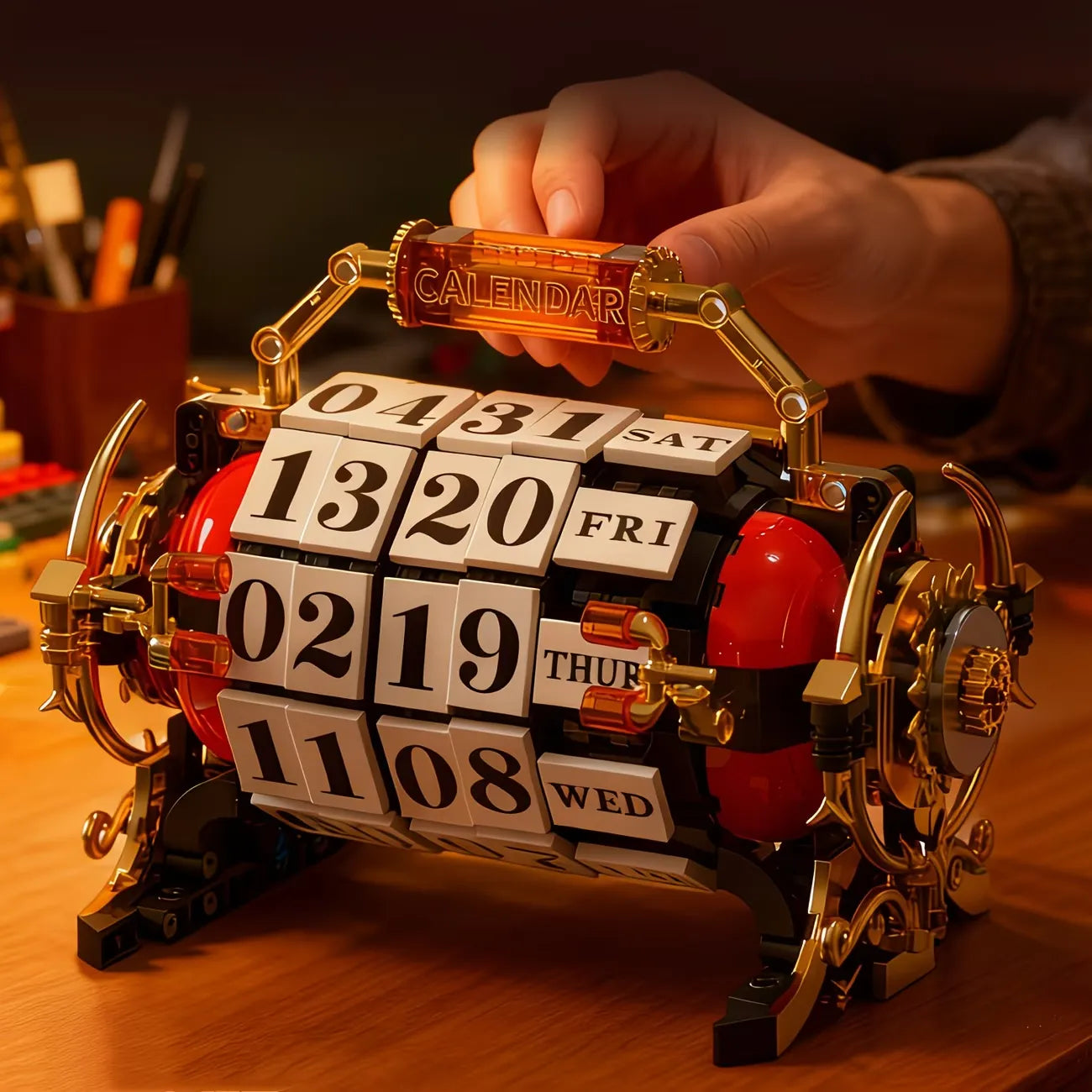 Vintage Motorized Mechanical Calendar | 889pcs