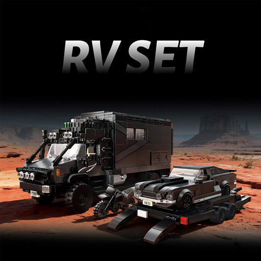 Unimog RV + Muscle Car Set | 2135pcs