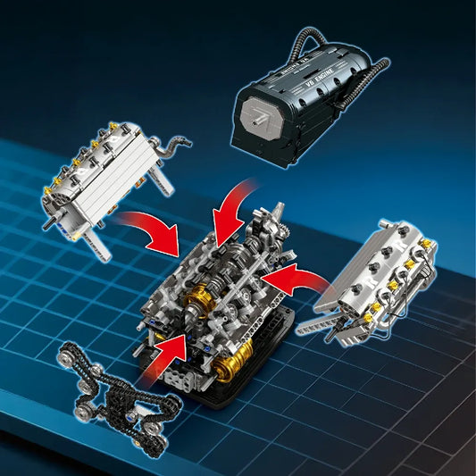 V6 Hybrid Technic Engine | 1268pcs
