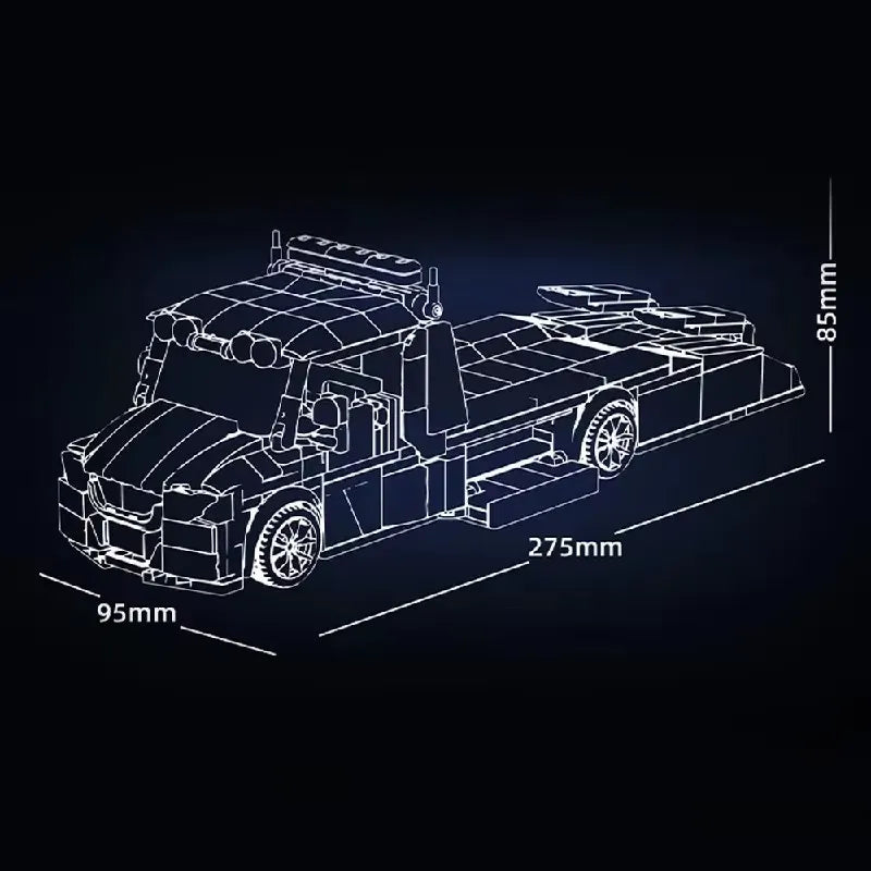 Tow Truck With Trailer | 627pcs