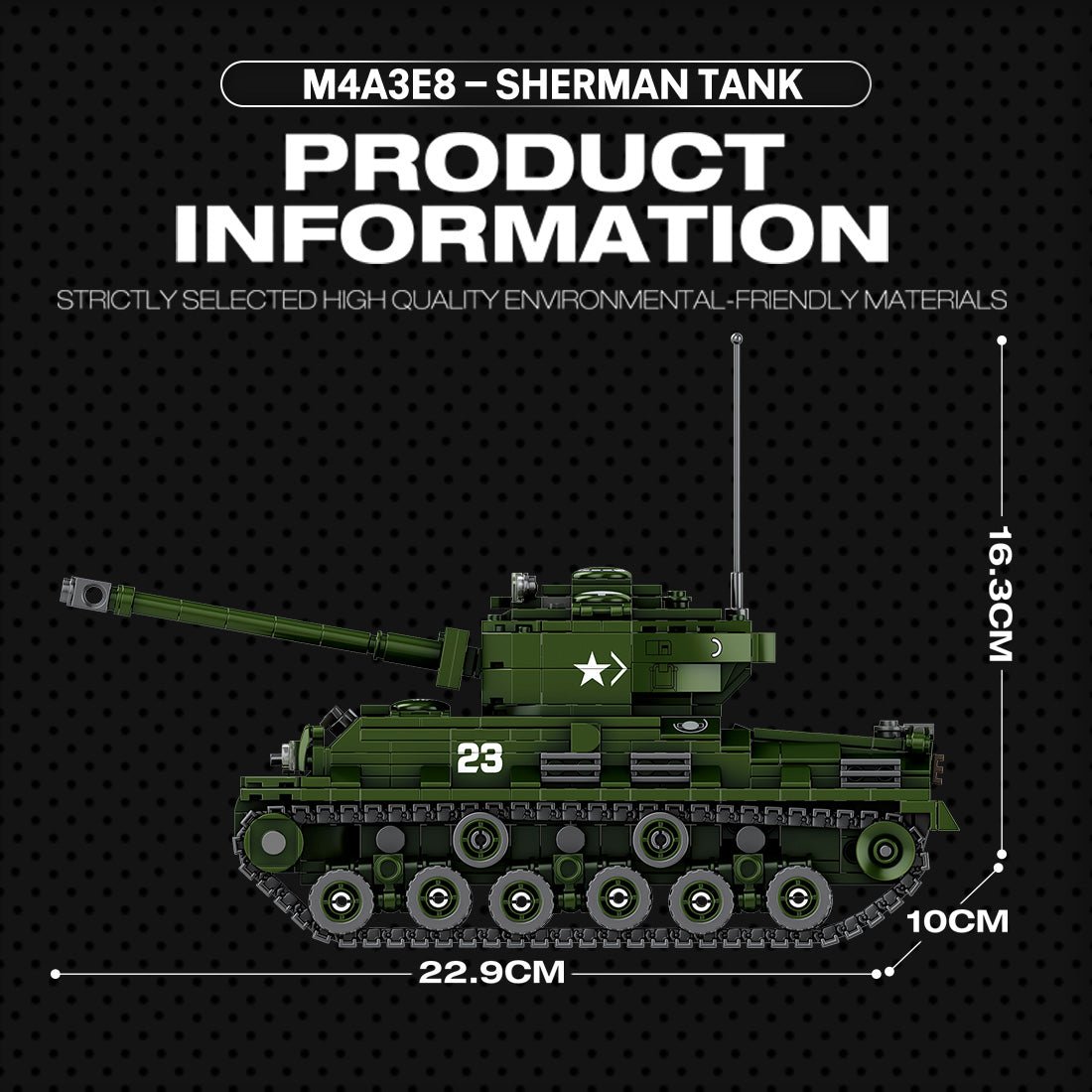 M4A3E8 Tank | 836pcs