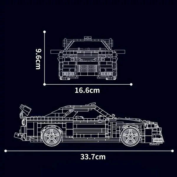Godzilla Skyline R34 GTR | 1471pcs