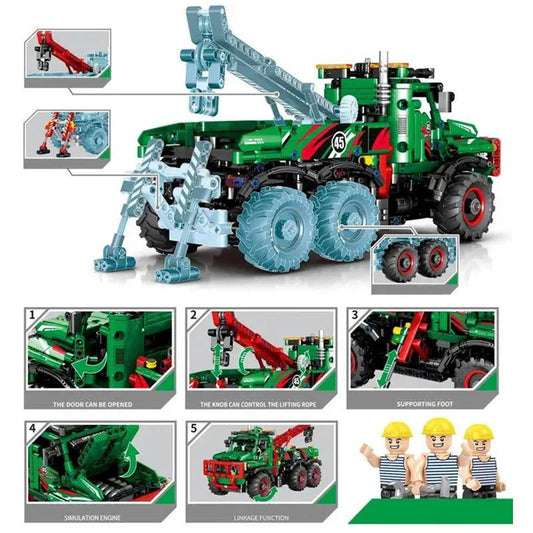 6x6 Crane Construction Truck | 1135pcs