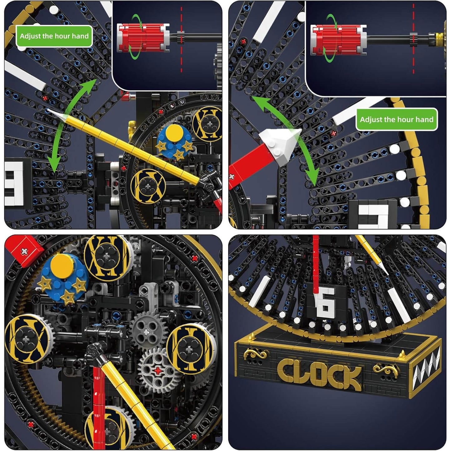 Motorized Steampunk Mechanical Clock | 3674pcs