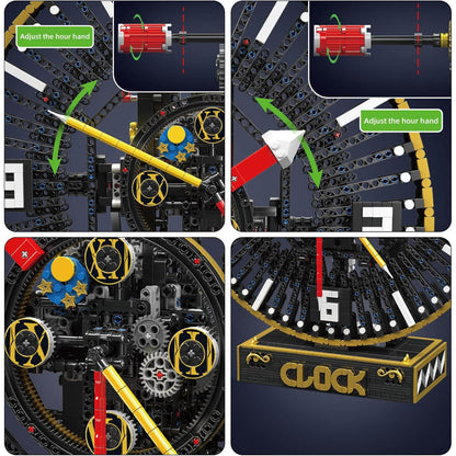 Motorized Steampunk Mechanical Clock | 3674pcs