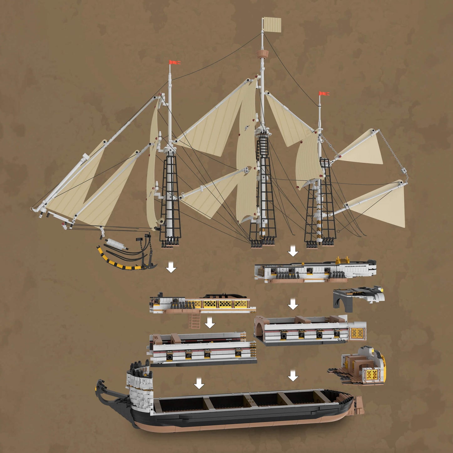 Imperial Era Warship | 3554pcs