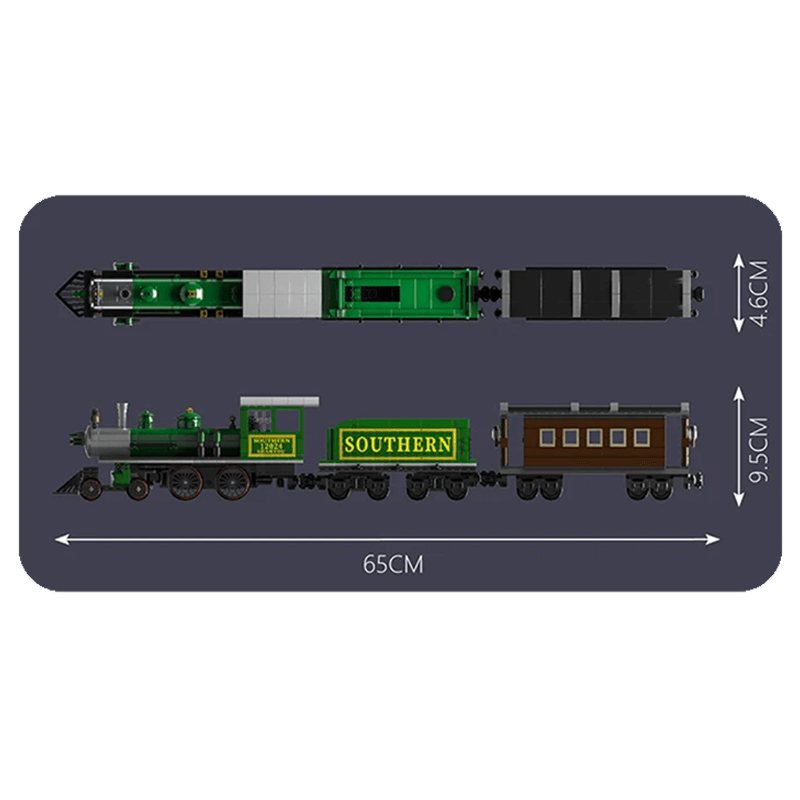 Southern Steam Locomotive Remote Control | 1211pcs