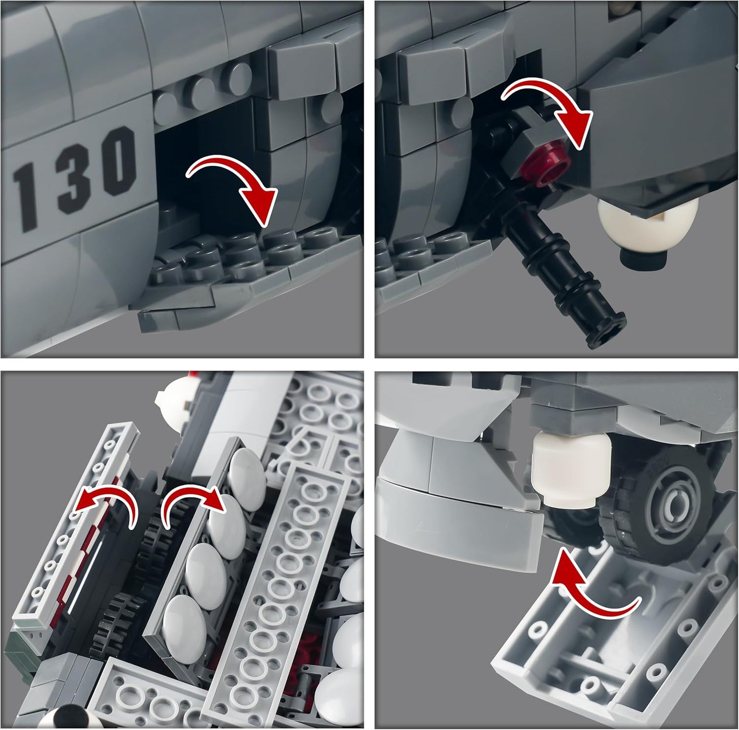 AC-130 Hercules Gunship Aircraft | 1713pcs
