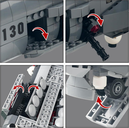 AC-130 Hercules Gunship Aircraft | 1713pcs