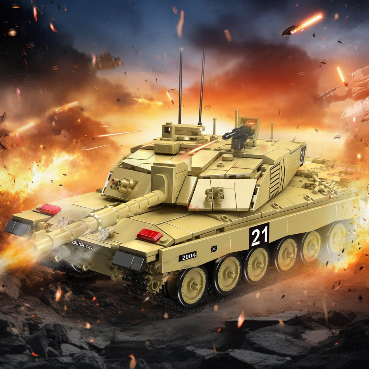 Challenger 2 Battle Tank RC | 1126pcs