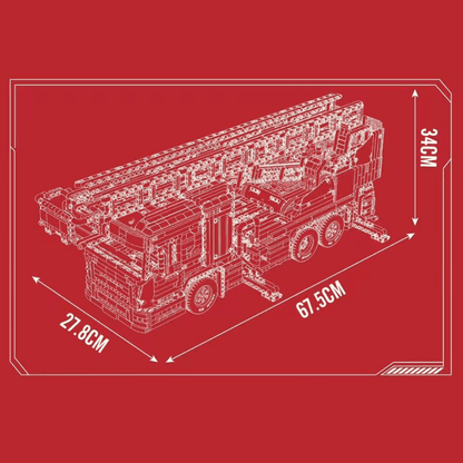 Fire Rescue Ladder Truck | 4885pcs