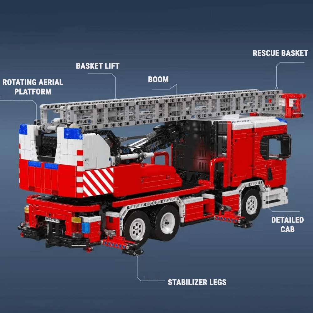 Fire Rescue Ladder Truck | 4885pcs