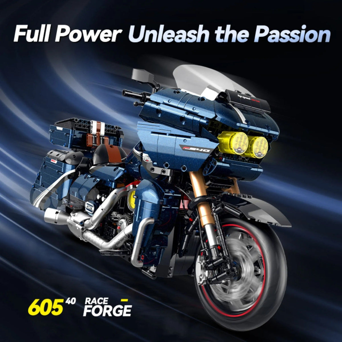 Harley Highway Road Glide Dual-Light | 2410 Pcs