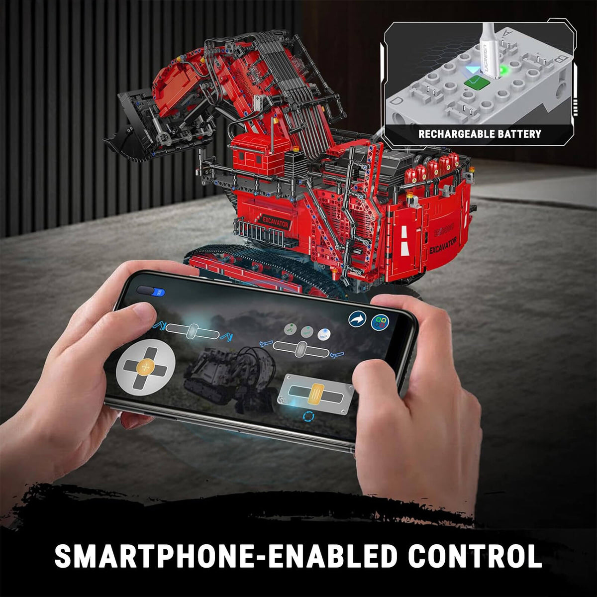 Heavy-Duty RC Excavator | 4766pcs