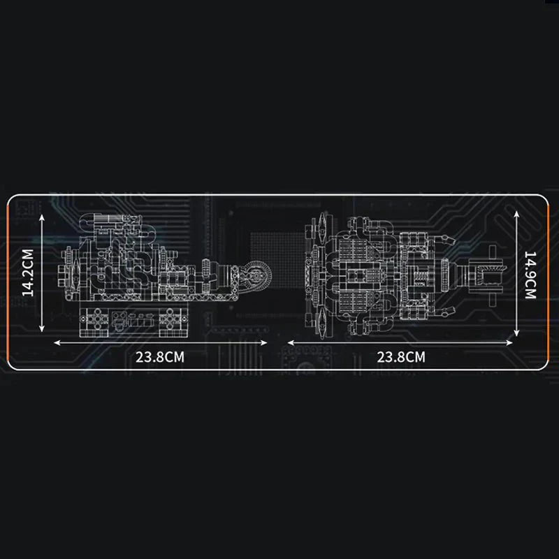 PAG Supercar V12 Engine Technic | 761pcs