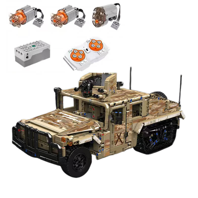RC Military H2 Technical Truck | 2093pcs
