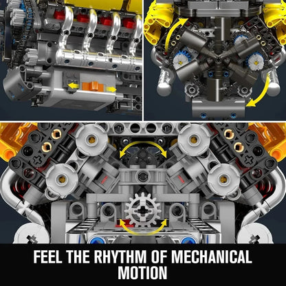 Supercar V12 Engine & Transmission | 1260pcs