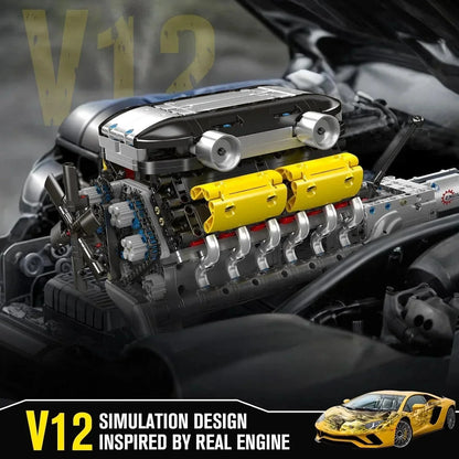 Supercar V12 Engine & Transmission | 1260pcs