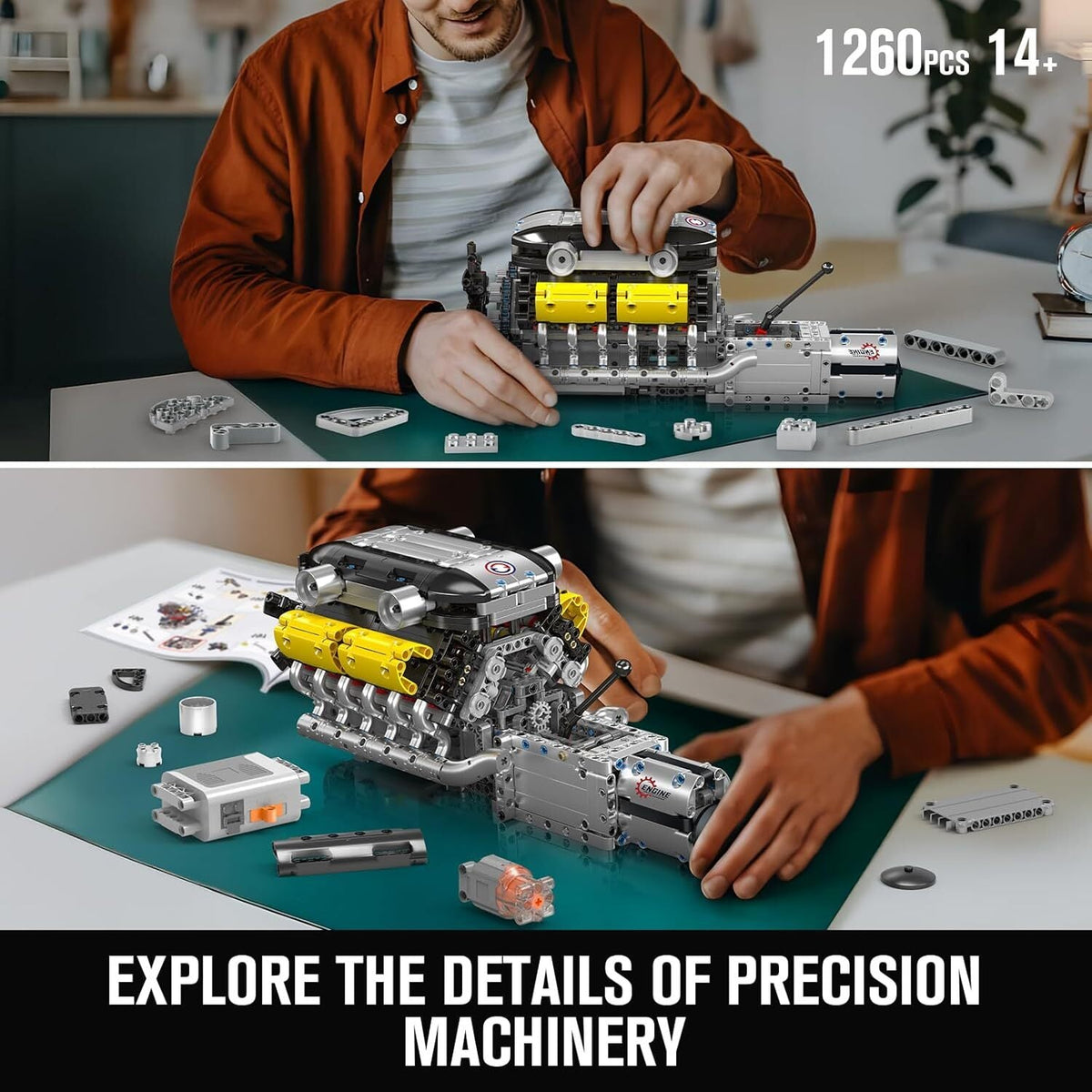 Supercar V12 Engine & Transmission | 1260pcs