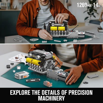 Supercar V12 Engine & Transmission | 1260pcs