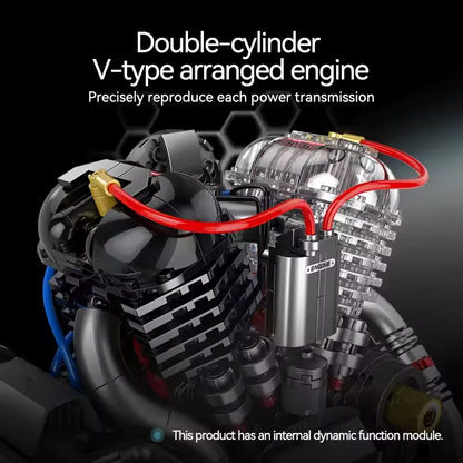 American Motorcycle V-Twin Engine | 867pcs