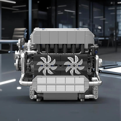 Motorised Inline-6 German Engine | 744pcs