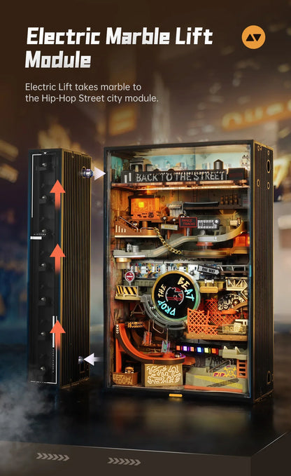 Hip-Hop Street Marble Run - Mini City Desk Decor