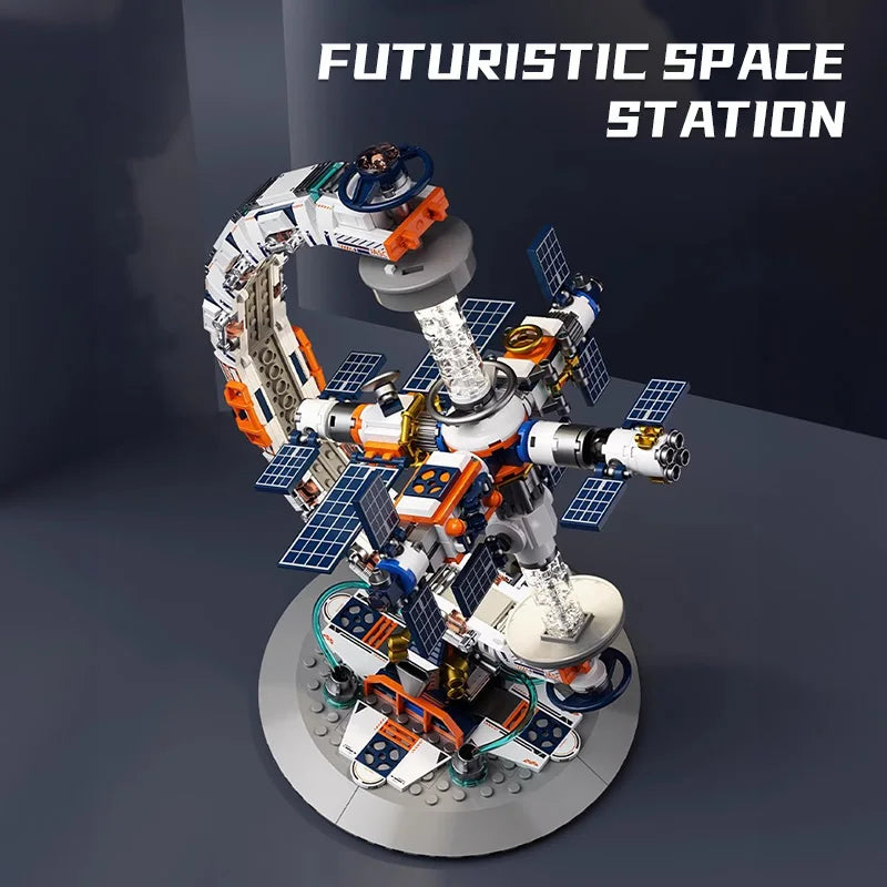 Space Station and Transparent Globe Design Building Blocks Set