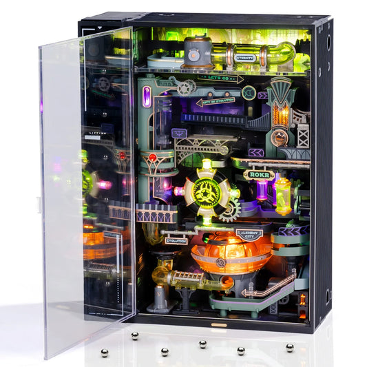 Alchemist's City Pinball Track Model – 3D Interactive Illuminated Puzzle Kit