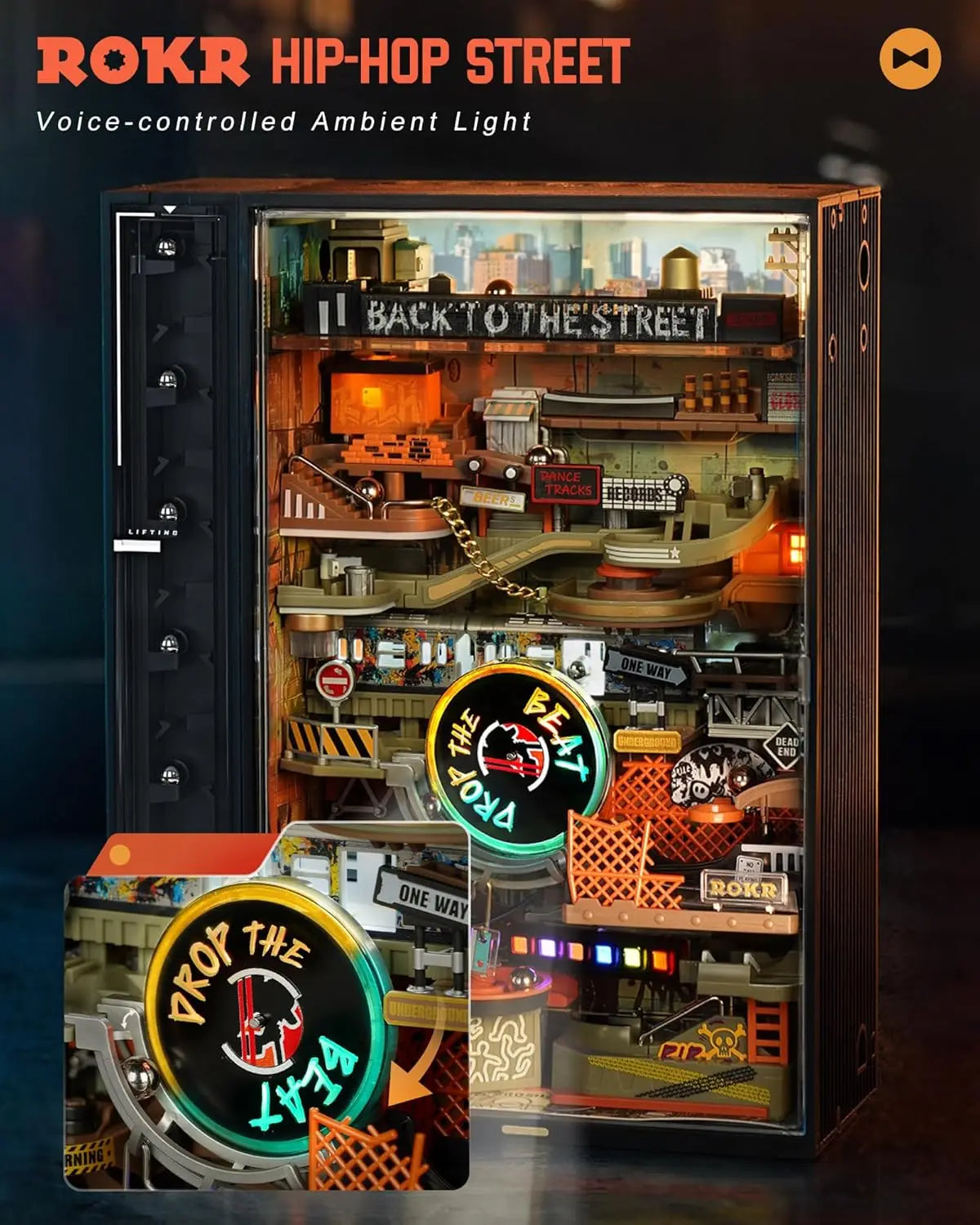 Hip-Hop Street Marble Run - Mini City Desk Decor