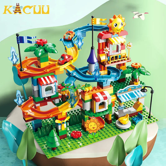 Town Playset with Slides & Figures - Marble Run