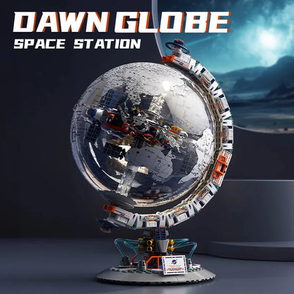 Space Station and Transparent Globe Design Building Blocks Set