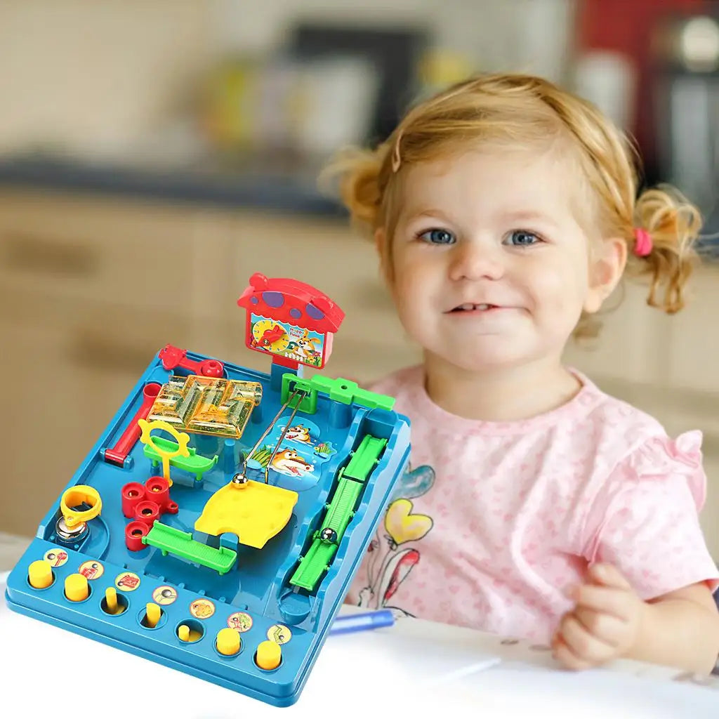 Marbles Puzzle Maze Challenge – Multi Obstacle Tabletop Track Game