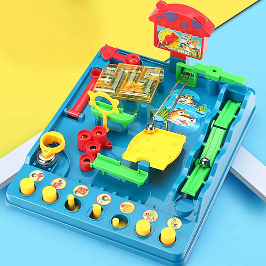 Marbles Puzzle Maze Challenge – Multi Obstacle Tabletop Track Game