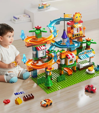 Town Playset with Slides & Figures - Marble Run