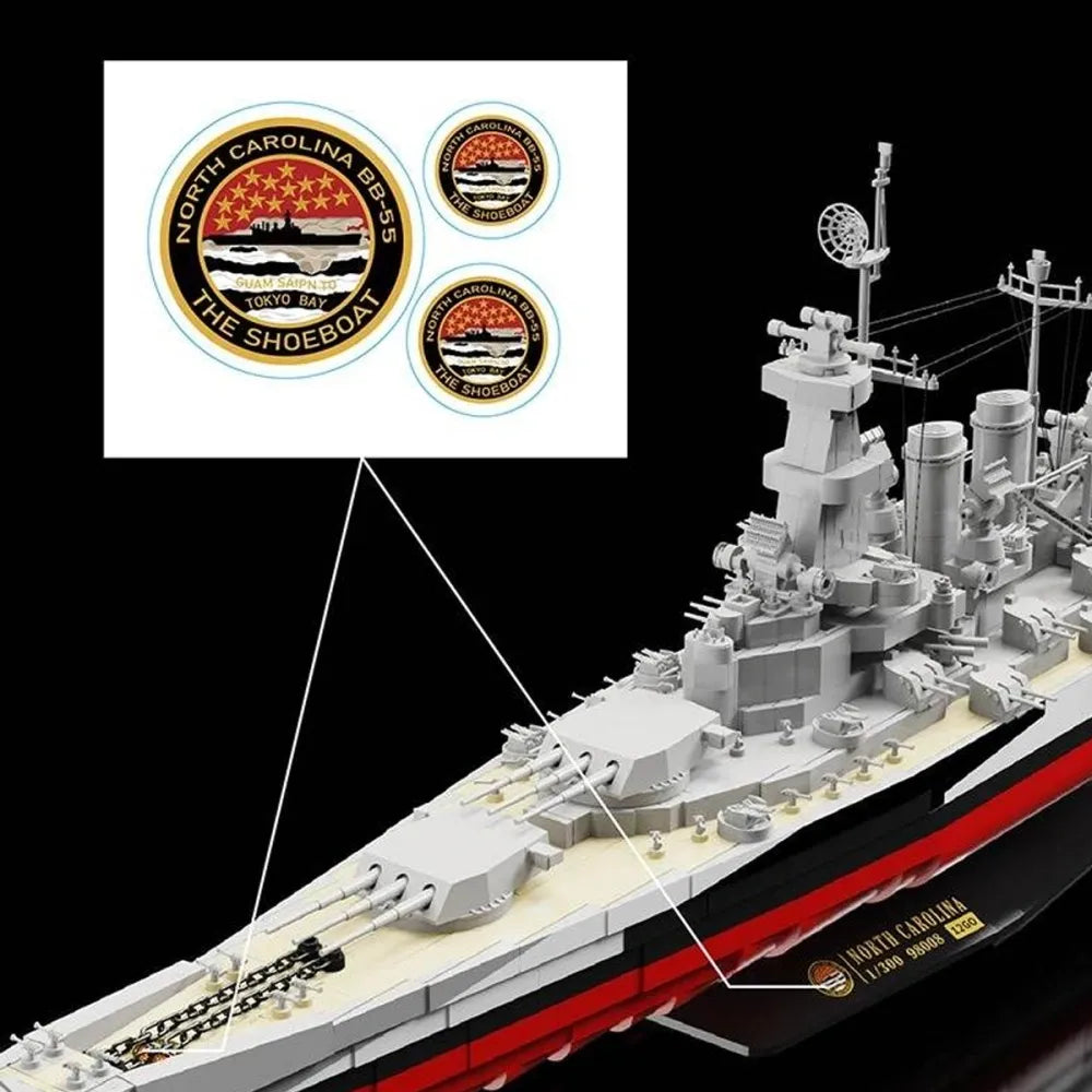 The North Carolina Battleship | 2262pcs