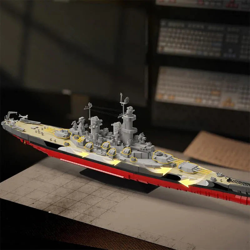 The USS Missouri BB-63 Battleship | 2567pcs