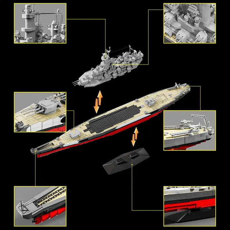 The USS Missouri BB-63 Battleship | 2567pcs