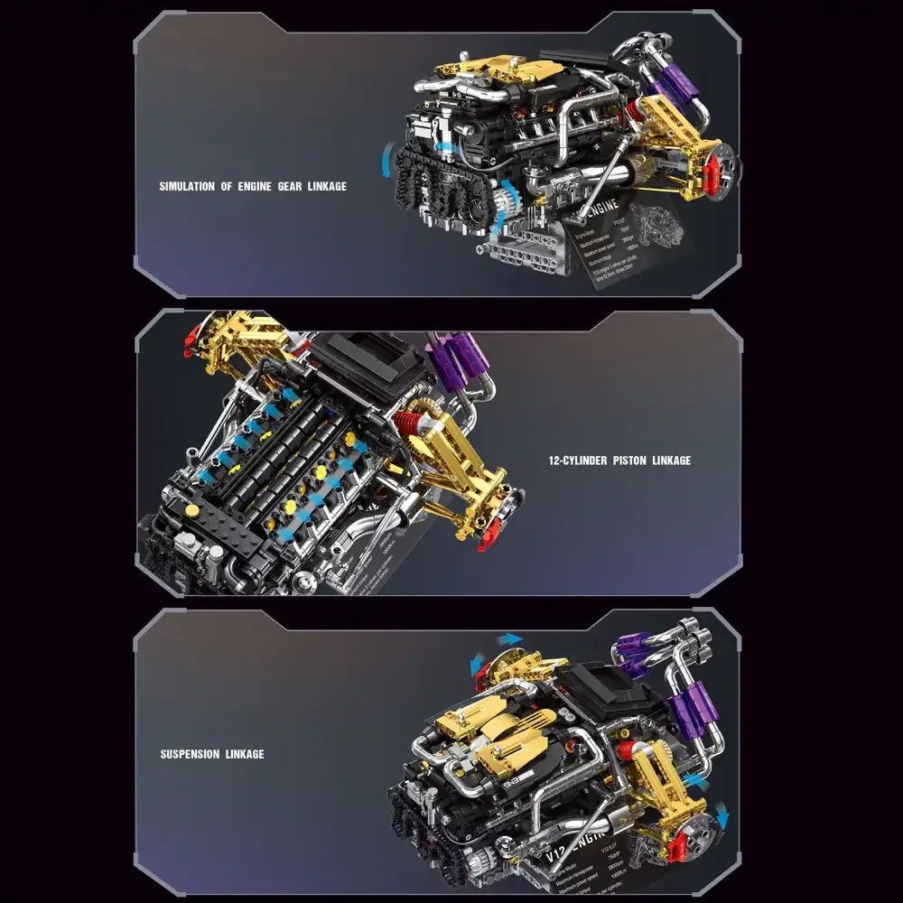 Twin-Turbo V12 Hypercar Powertrain | 1602pcs