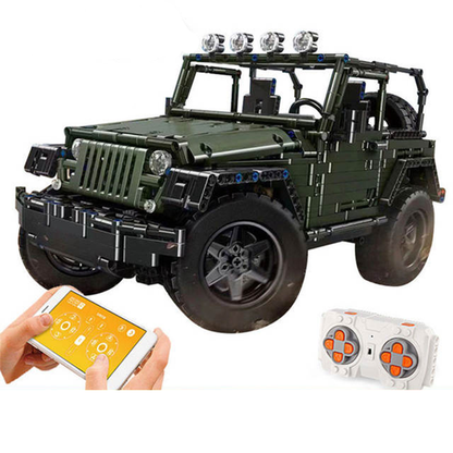Jurassic 4x4 Wrangler Remote Control Building Blocks Car – 2,048 pieces – collector-grade vehicle replica
