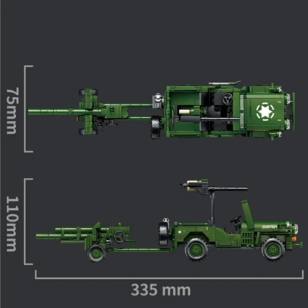 WWII American Willys Jeep | 457pcs